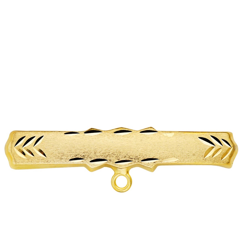 18K ALFILER ORO AMARILLO TALLADO 30X6 MM