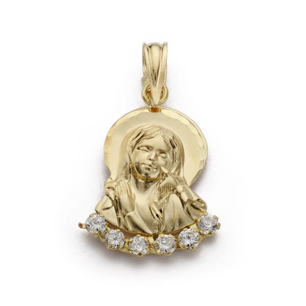 18K COLGANTE VIRGEN NIÑA 22X13 MM