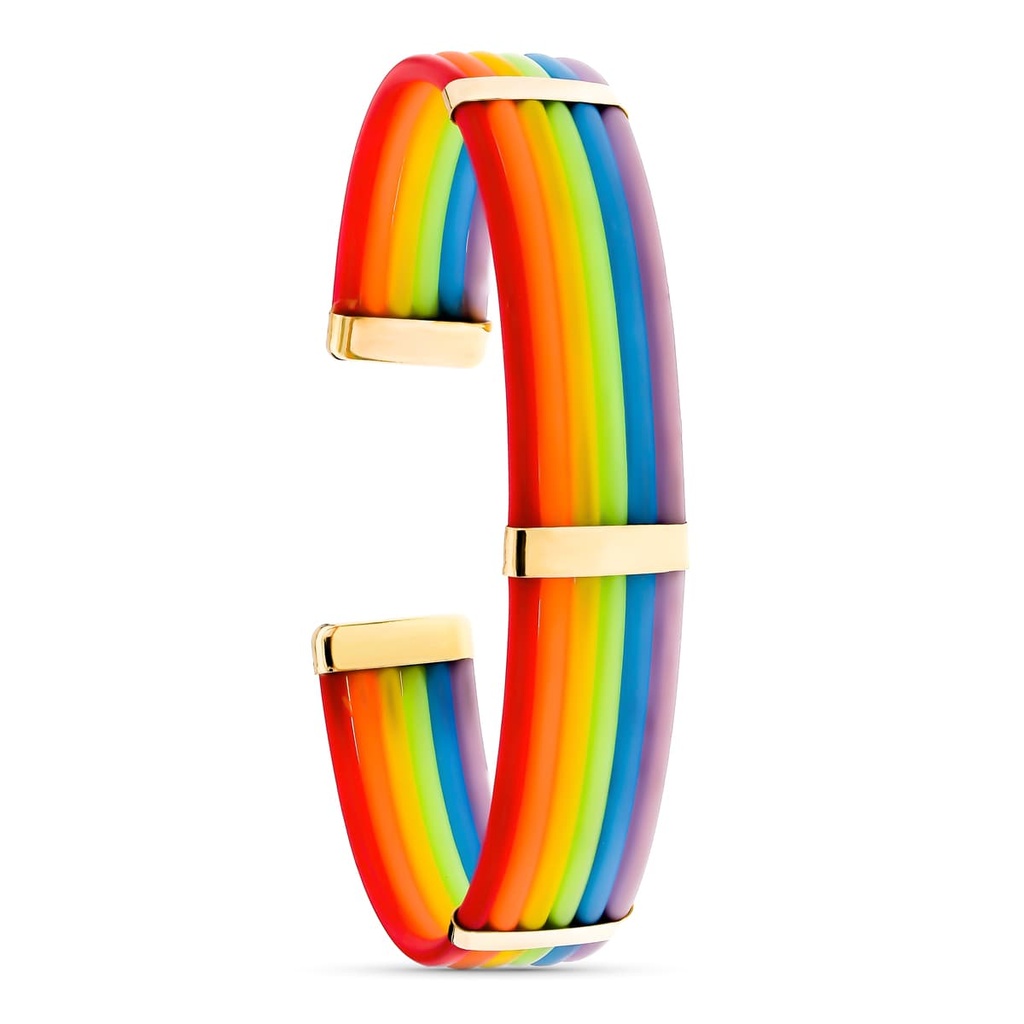 18K PULSERA  ORO CON ARCO IRIS
