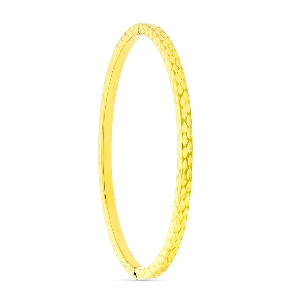 18K PULSERA MEDIA CAÑA TALLADA