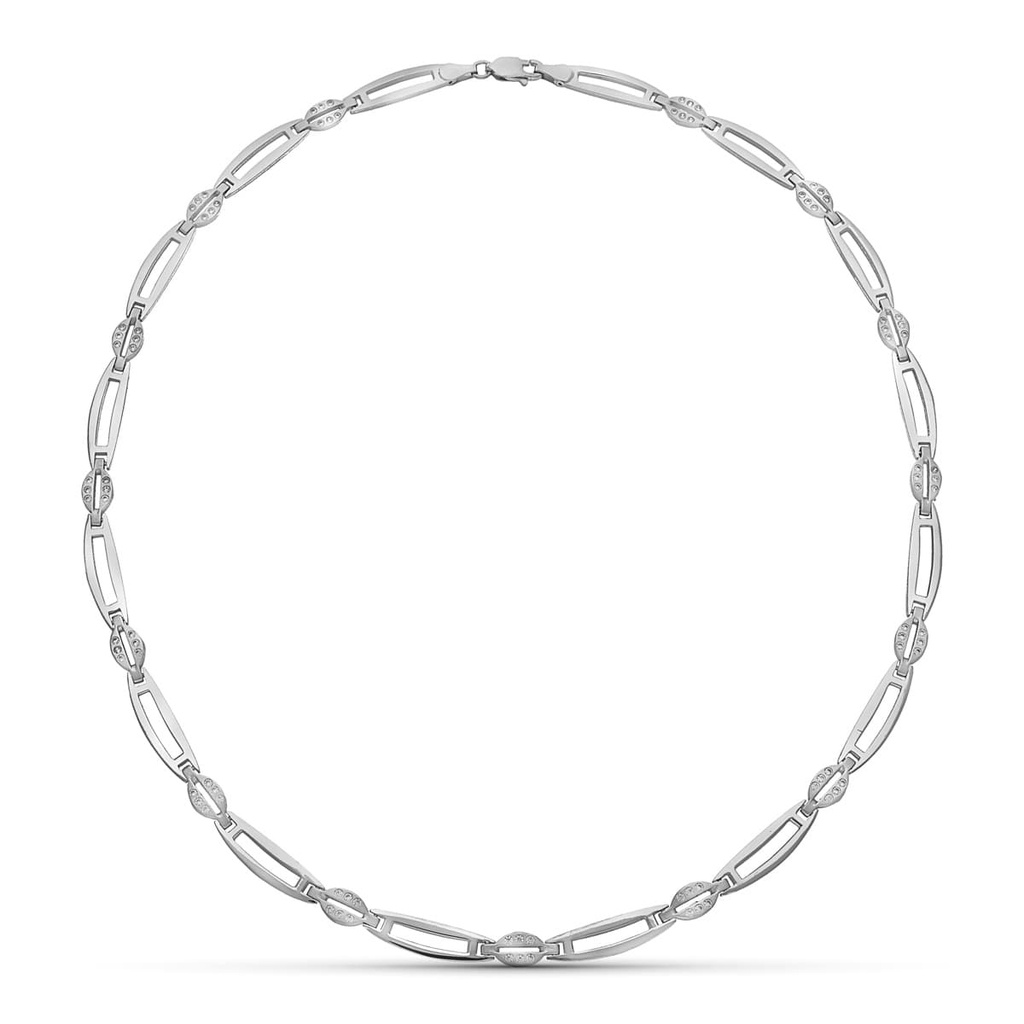 18K GARGANTILLA ORO BLANCO CIRCONITAS