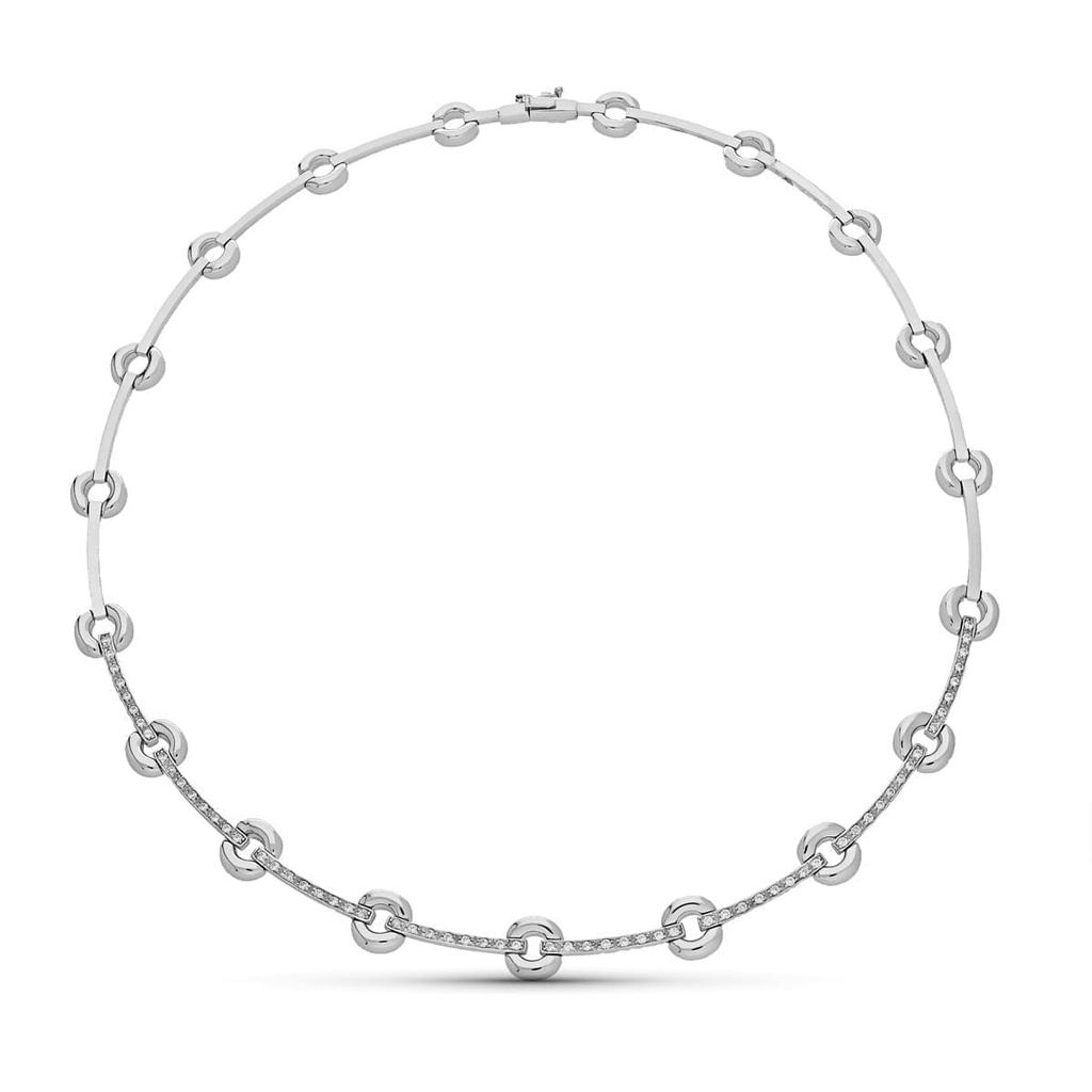 18K GARGANTILLA ORO BLANCO CIRCONITAS