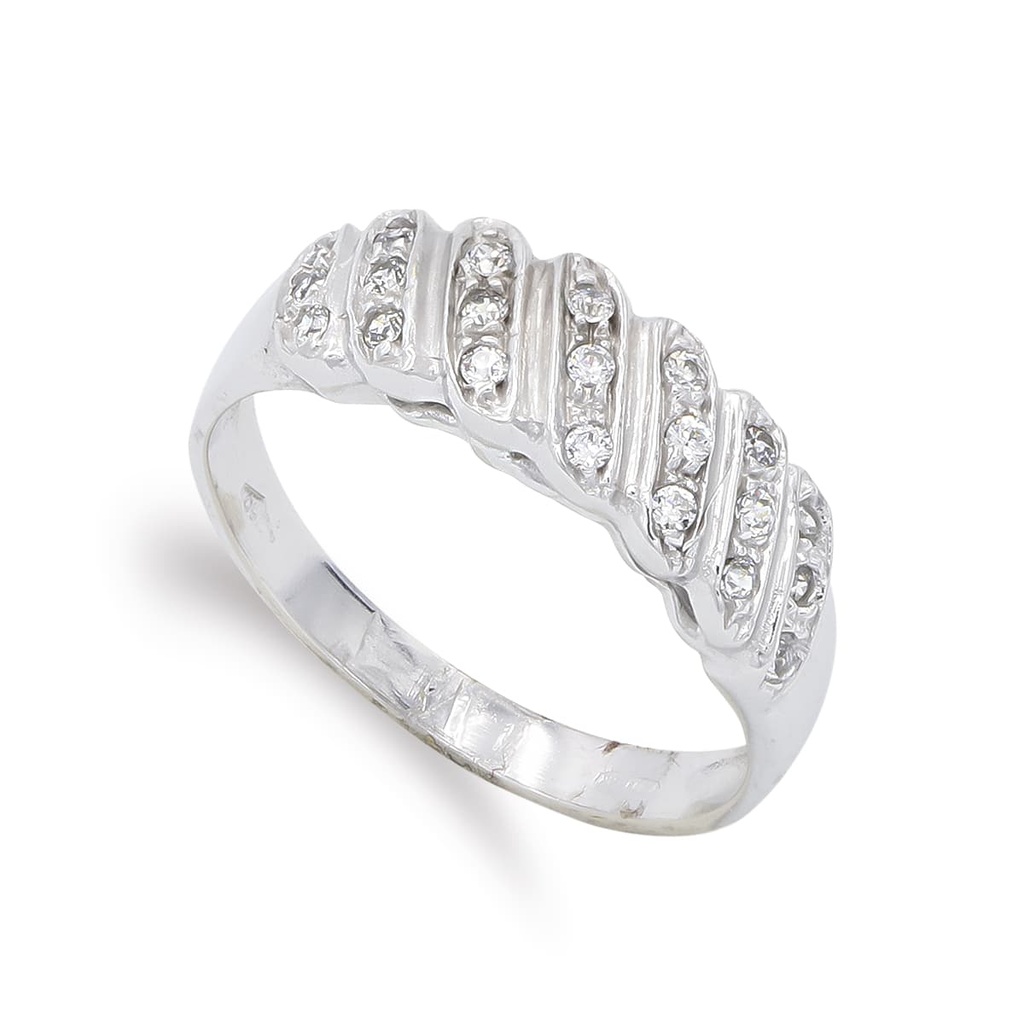 18K SORTIJA ORO BLANCO CIRCONITAS