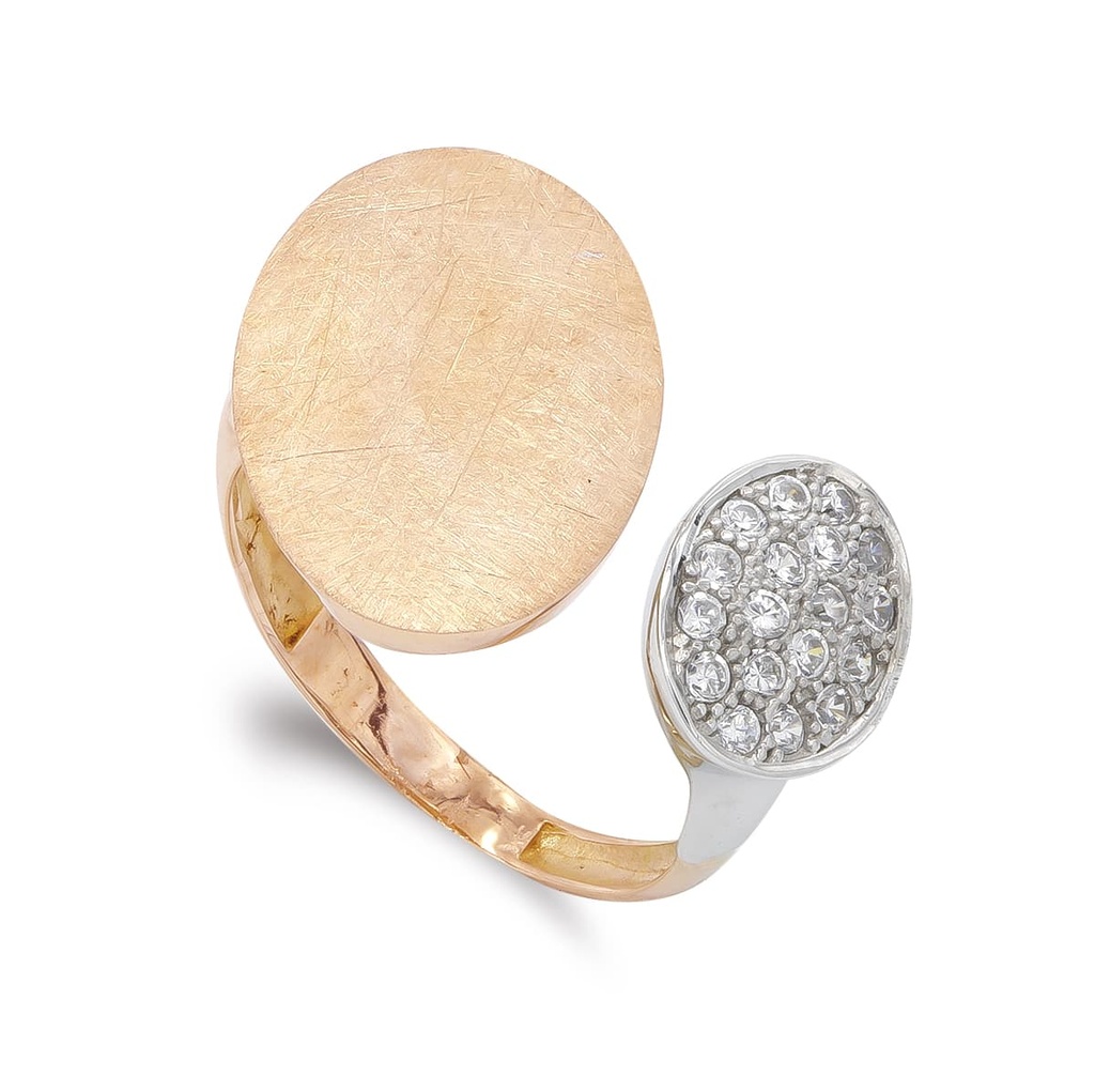 18K SORTIJA ORO BICOLOR CIRCONITAS