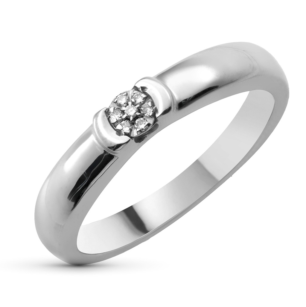 18K SORTIJA ORO AMARILLO DIAMANTES TALLA BRILLANTE 0.05 QTS.