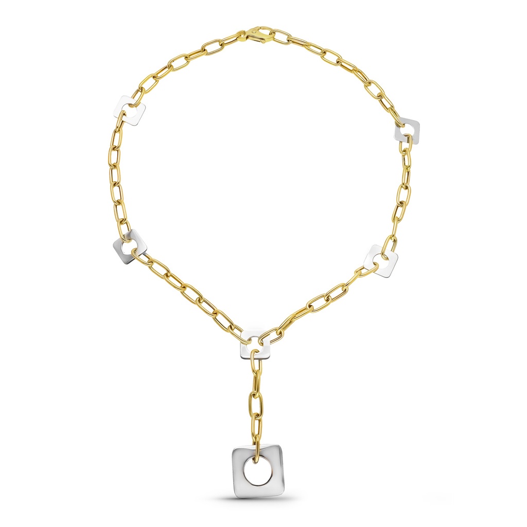 18K GARGANTILLA ORO BICOLOR MOTIVOS