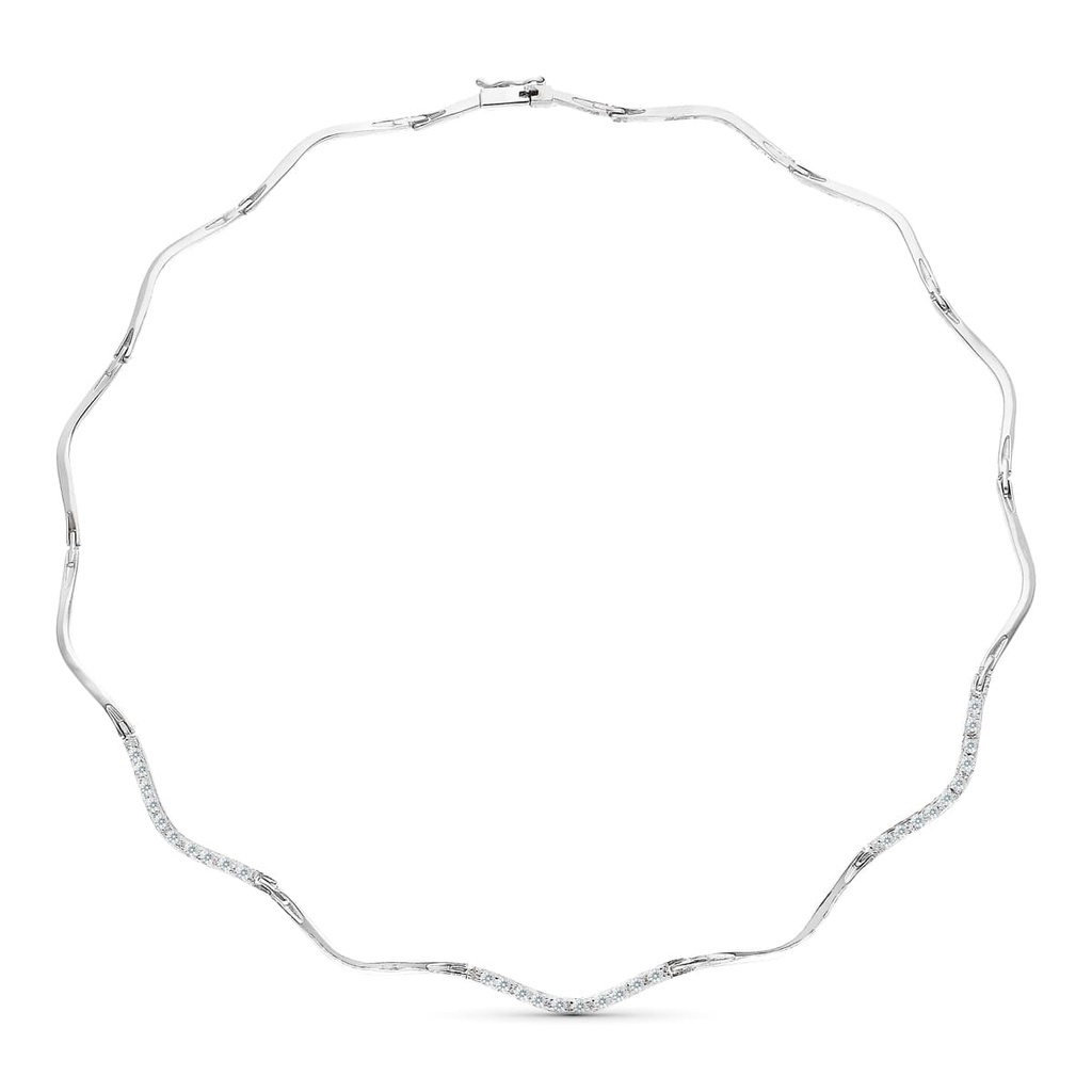 18K GARGANTILLA ORO BLANCO CIRCONITAS