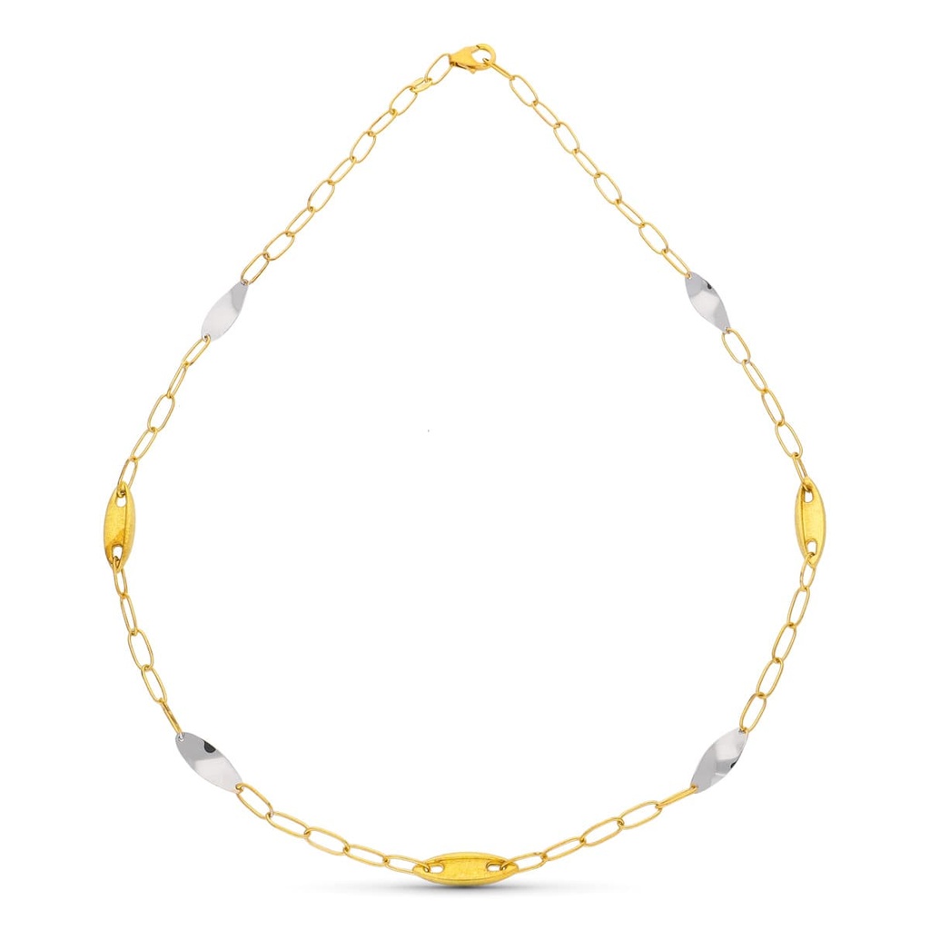 18K GARGANTILLA ORO BICOLOR ESLABONES