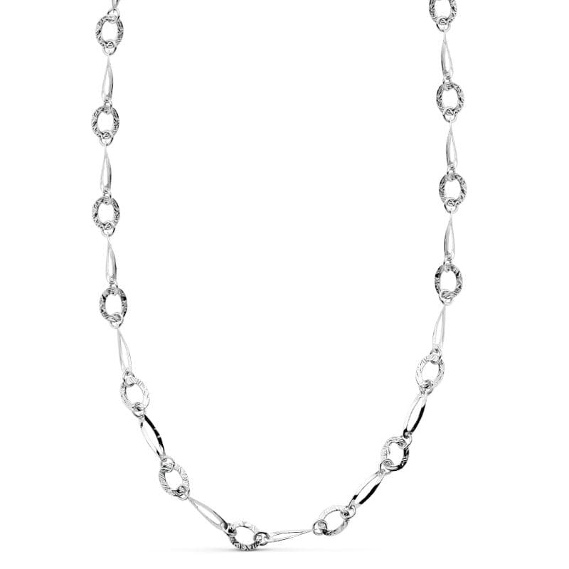 18K GARGANTILLA ORO BLANCO MOTIVOS. 45CM