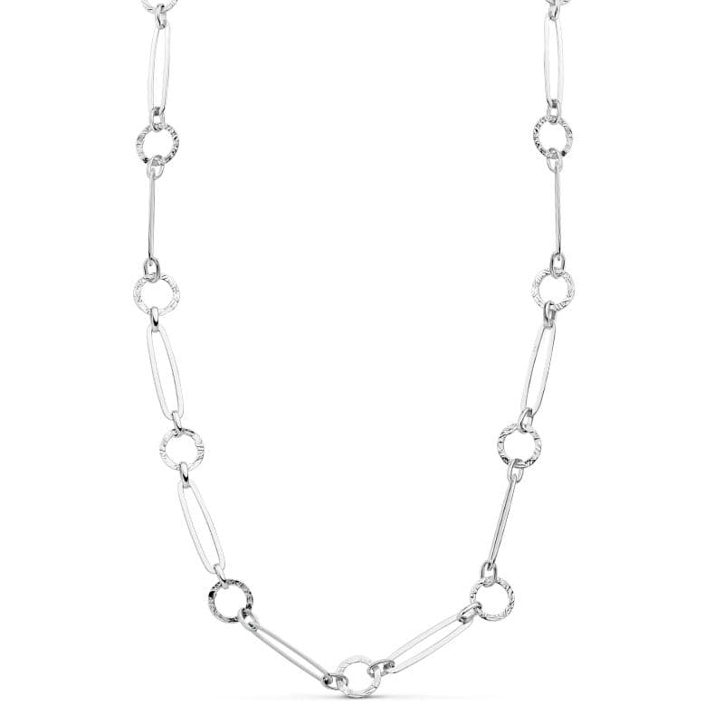 18K GARGANTILA COLLAR ORO BLANCO 45 CM