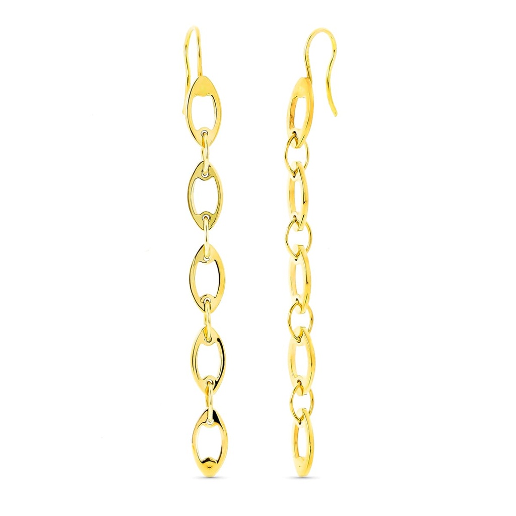 18K PENDIENTES CADENITAS ORO AMARILLO