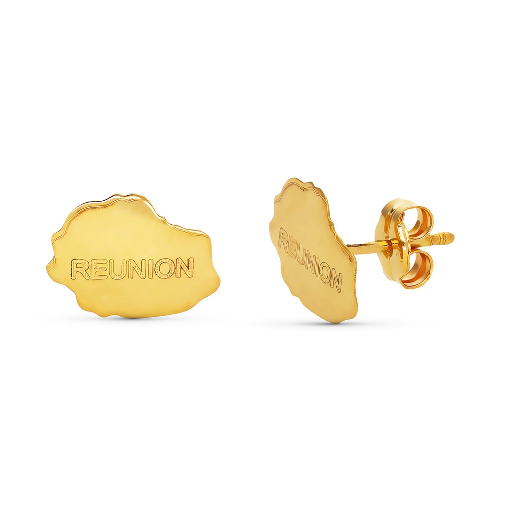 18K PENDIENTES ORO AMARILLO MURANO CUBO. 26X10 MM CIERRE GANCHO