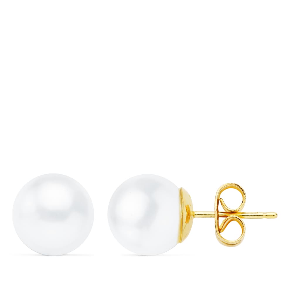 18K PENDIENTES PERLA CULTIVADAS 9-9.5 MM
