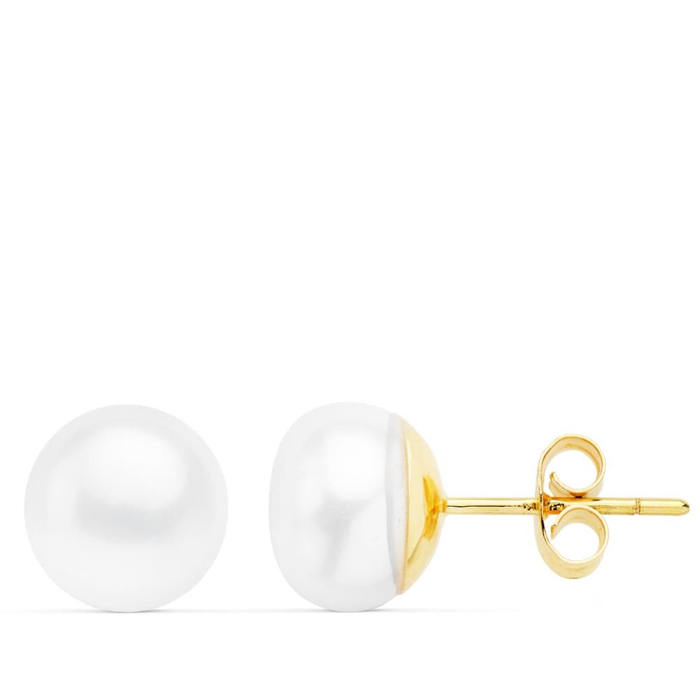 18K PENDIENTES PERLA BARROCAS 9.5-10 MM