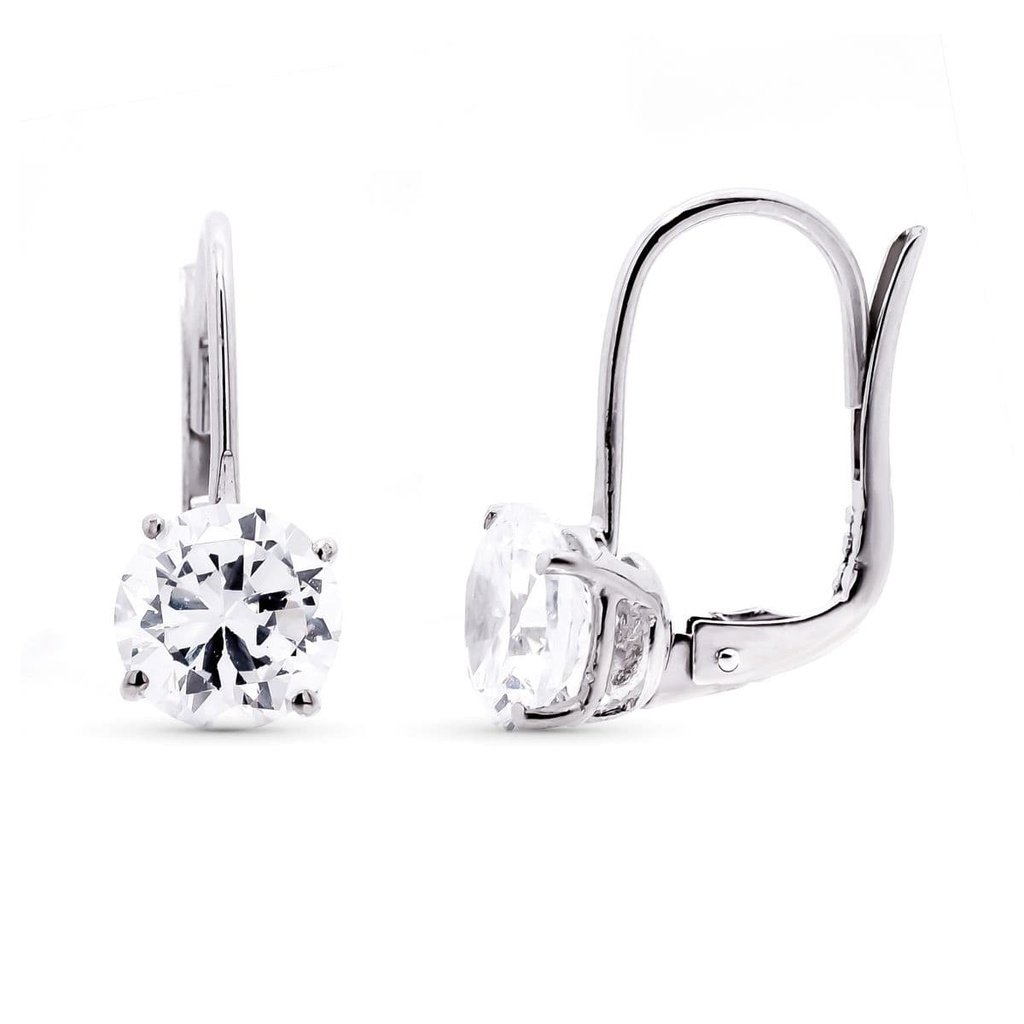 18K PENDIENTES CIRCONITAS 18X7 MM