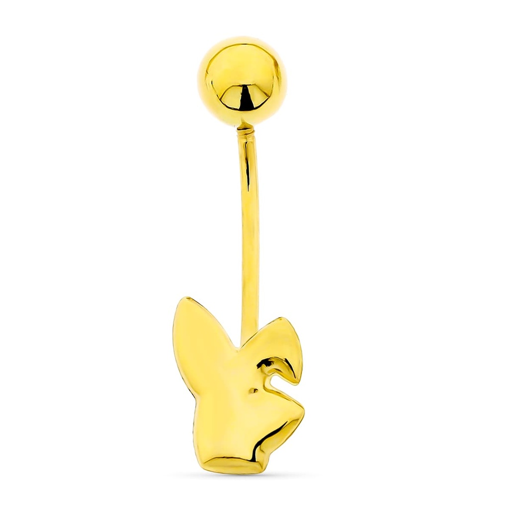 18K PIERCING CONEJO LISO