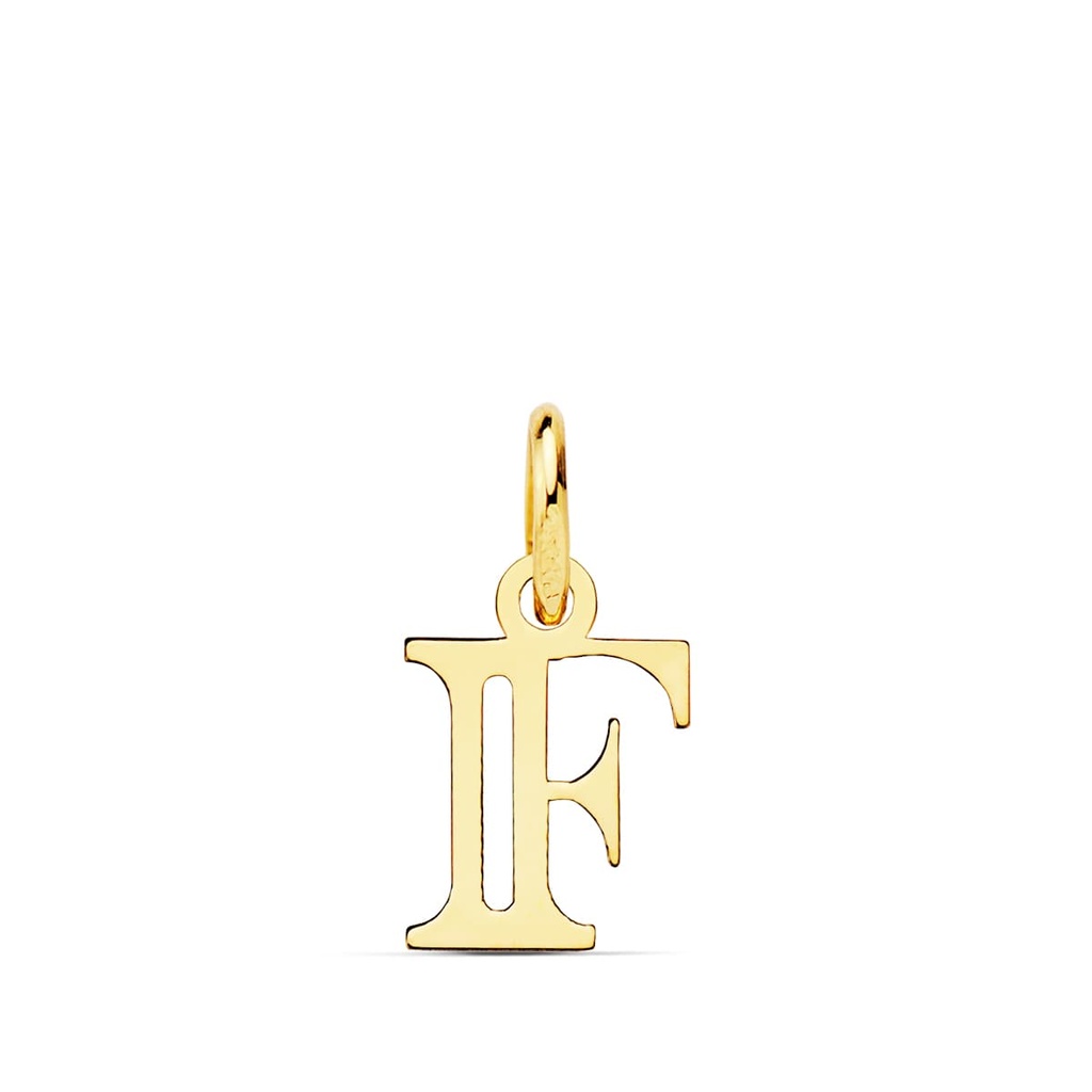 18K COLGANTE LETRA  F  11X8 MM