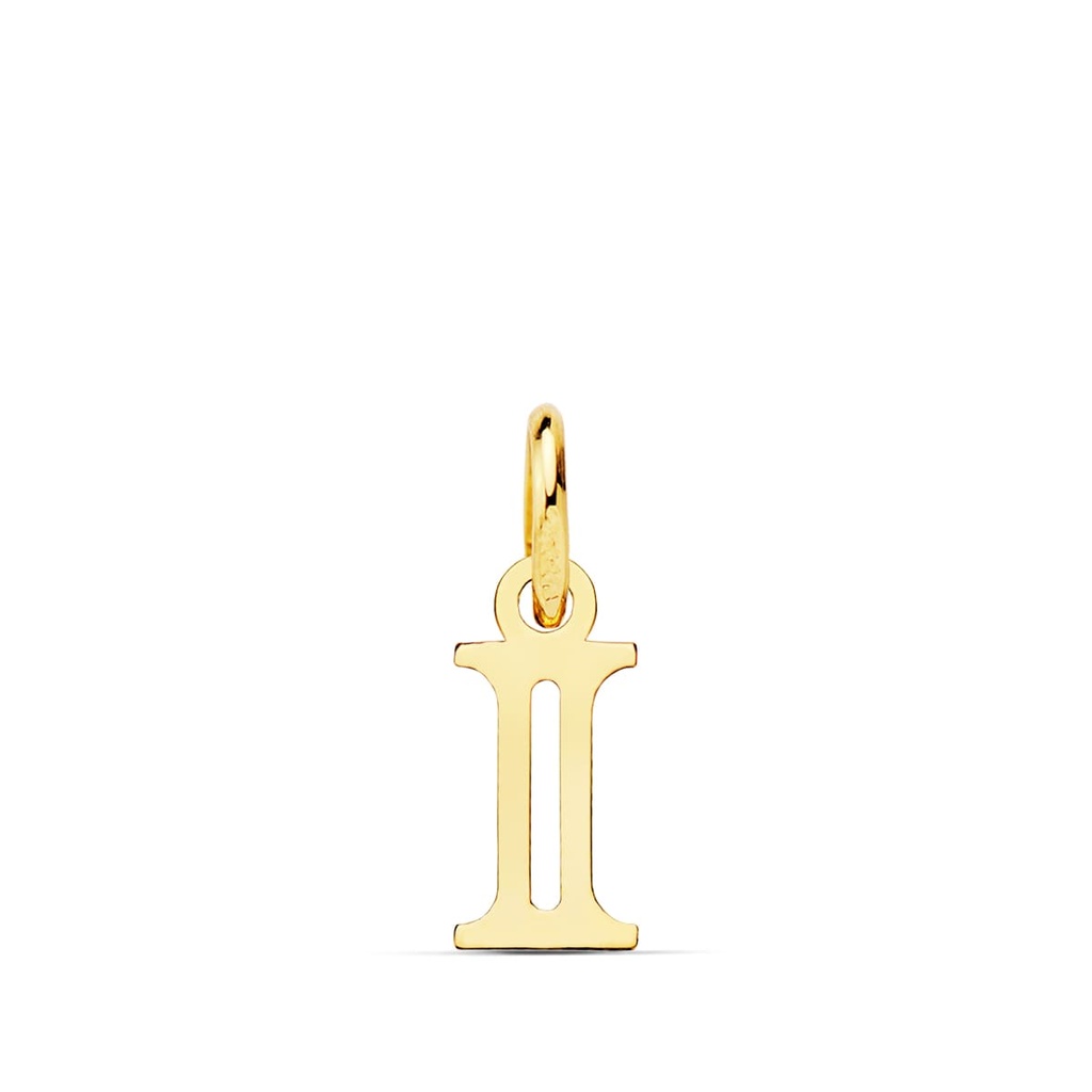 18K COLGANTE LETRA  I  . 11X5 MM