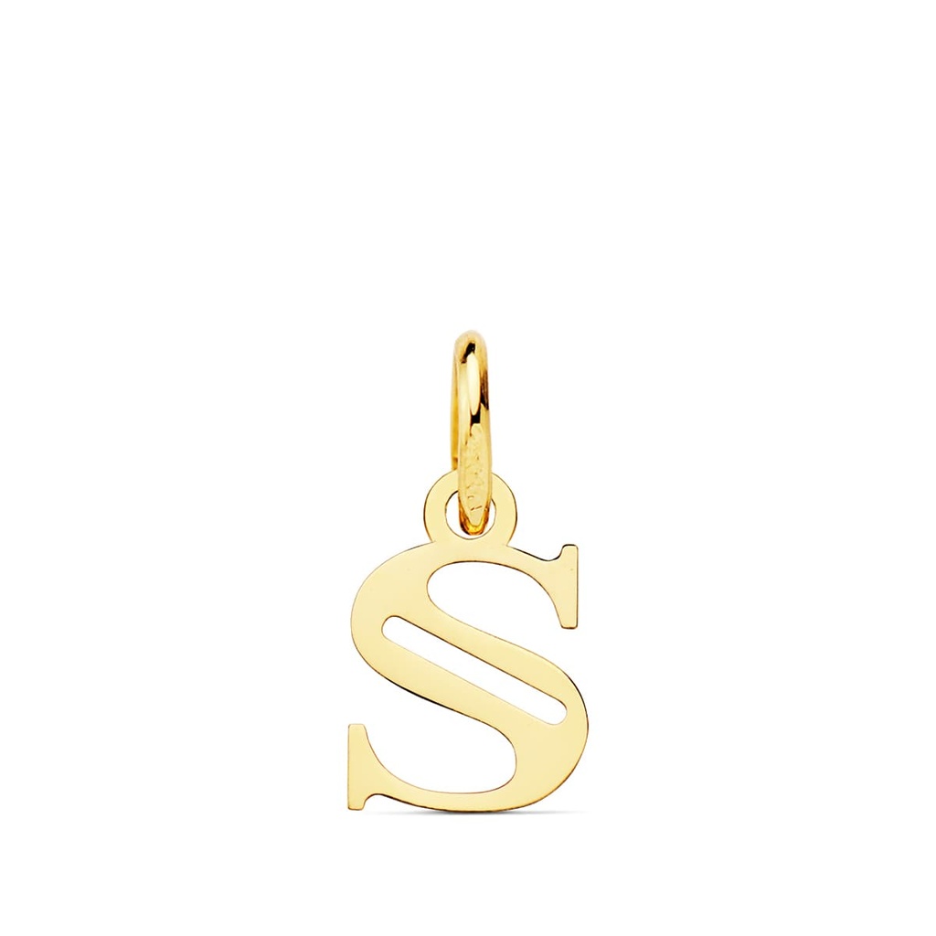 18K COLGANTE LETRA  S  11X7 MM
