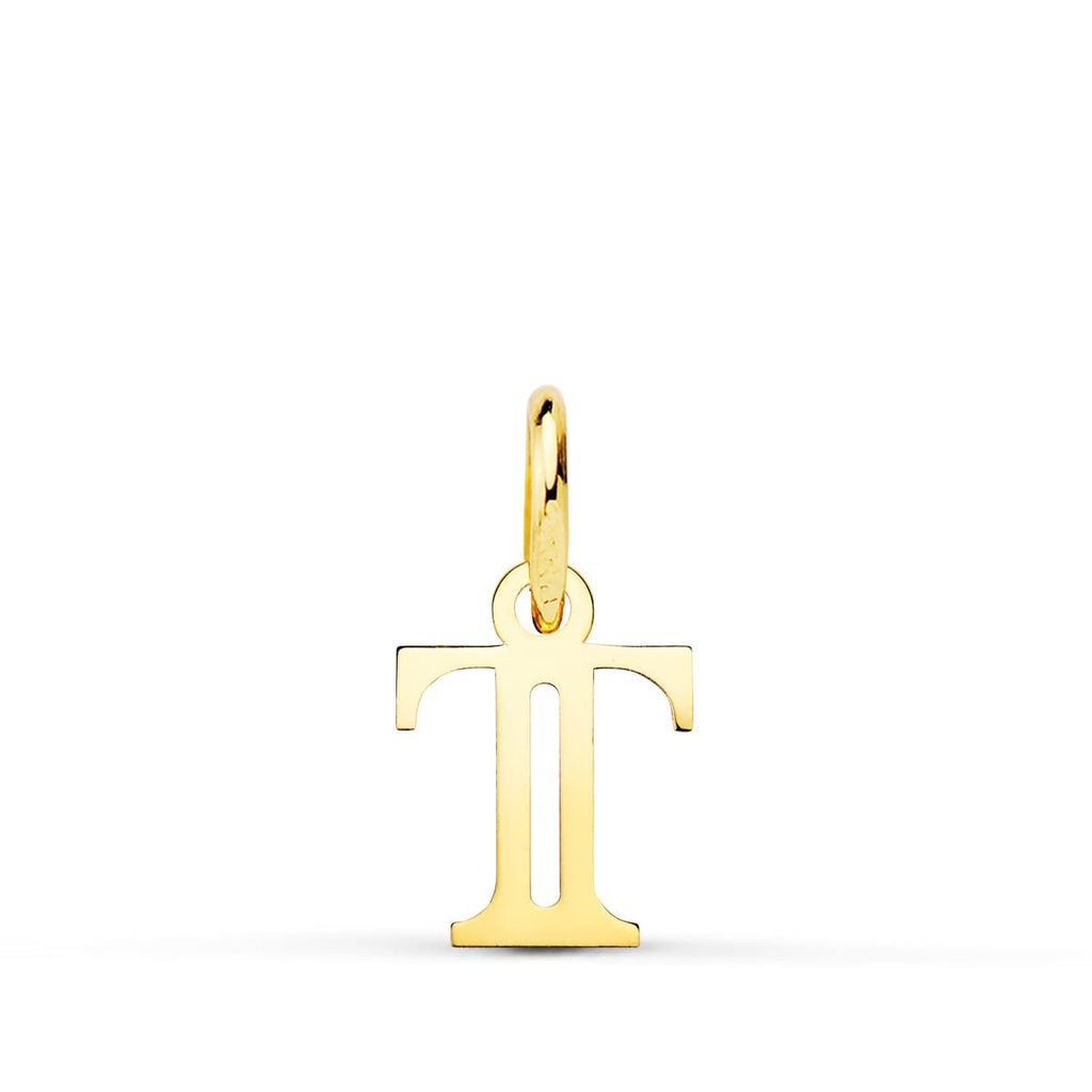 18K COLGANTE LETRA  T  . 11X9 MM
