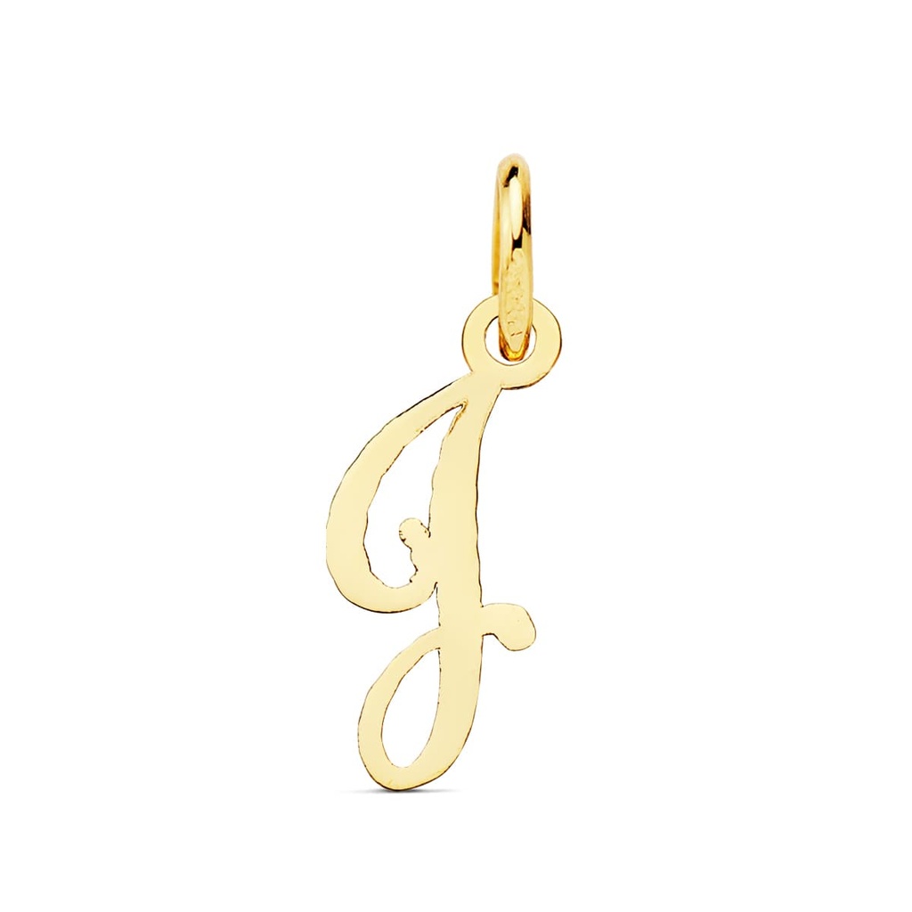 18K COLGANTE LETRA  J  . 15X6 MM