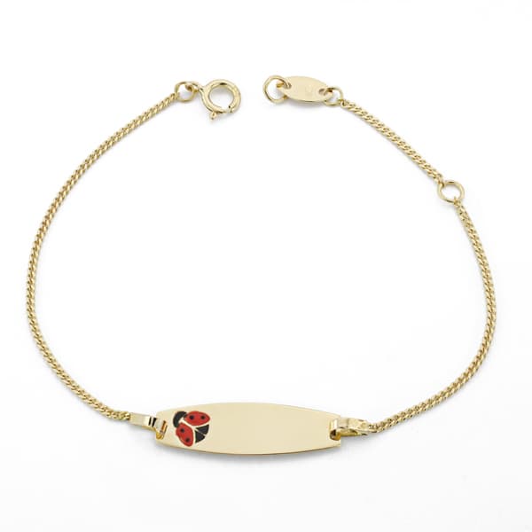 18K ESCLAVA MARIQUITA ESMALTE 14 CM