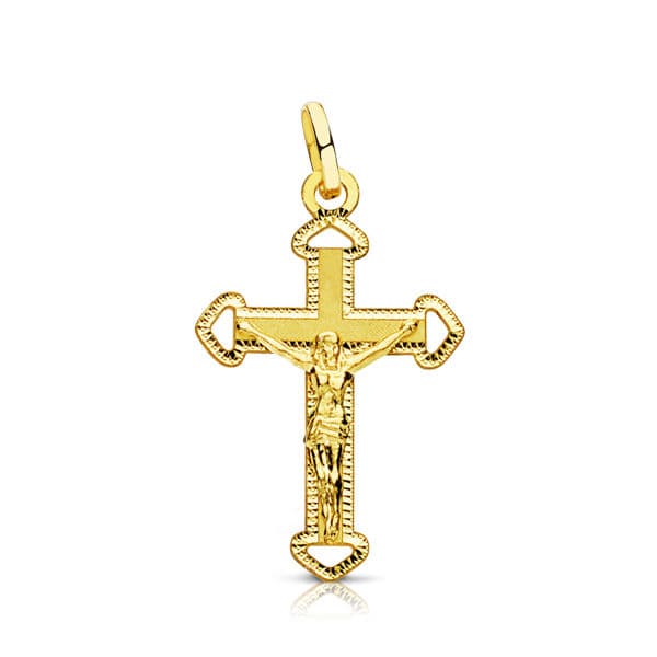 18K CRUZ CON CRISTO. 23X14 MM