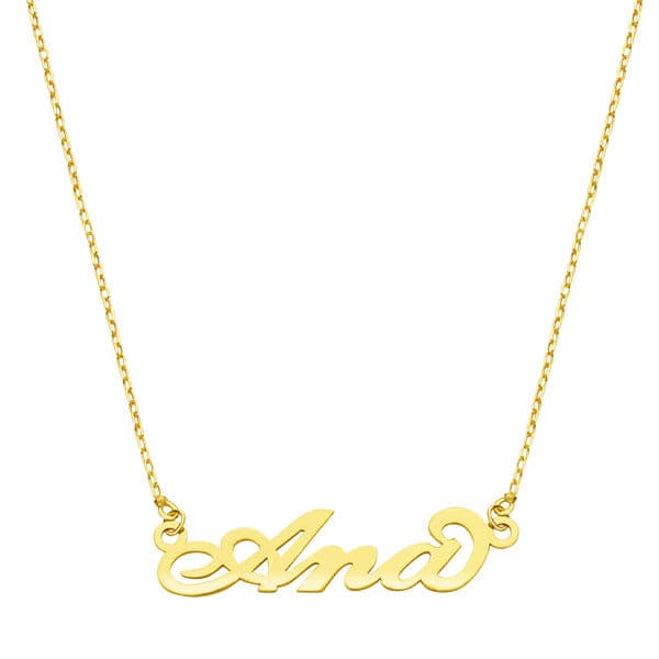 18K GARGANTILLA NOMBRE 3 LETRAS. CADENA 45CM