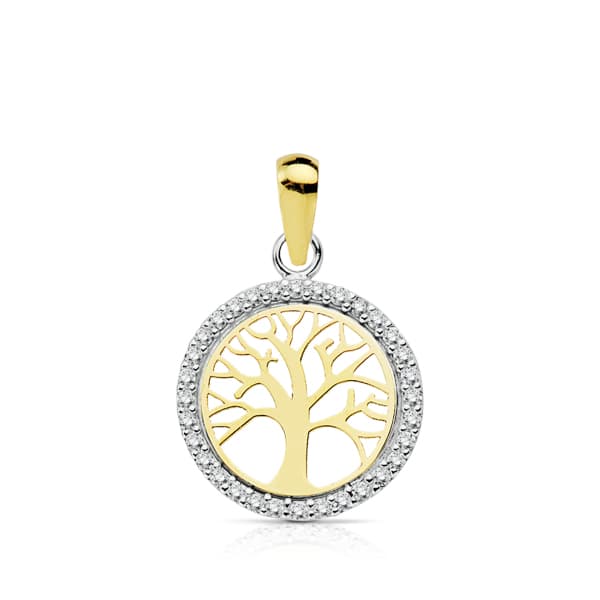 18K COLGANTE ARBOL DE LA VIDA 13 MM