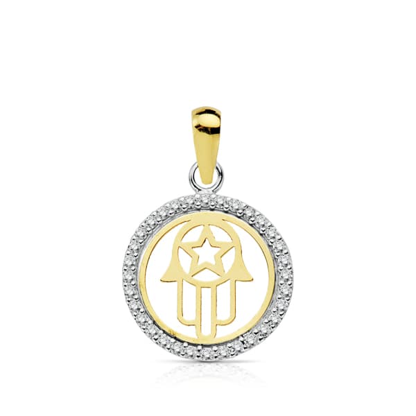 18K COLGANTE MANO DE FATIMA 13 MM