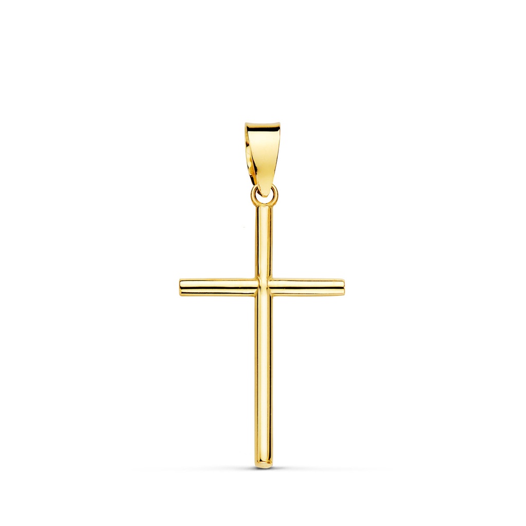 18K CRUZ LISA TUBO 1.5 MM 21X13MM