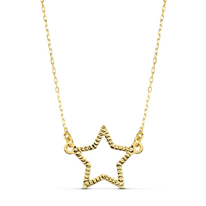 18K GARGANTILLA ESTRELLA 14X11 MM 45CM