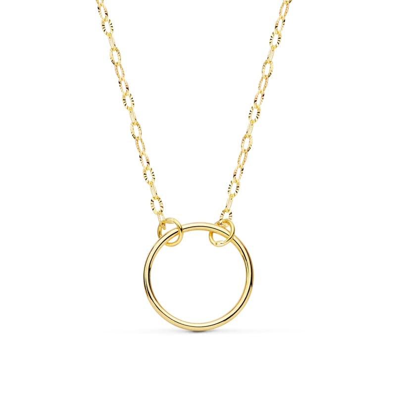 18K GARGANTILLA ARO 13 MM LARGO 42CM