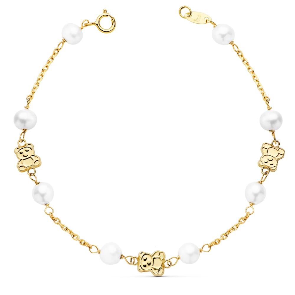 18K PULSERA COMUNION OSO . 17 CM
