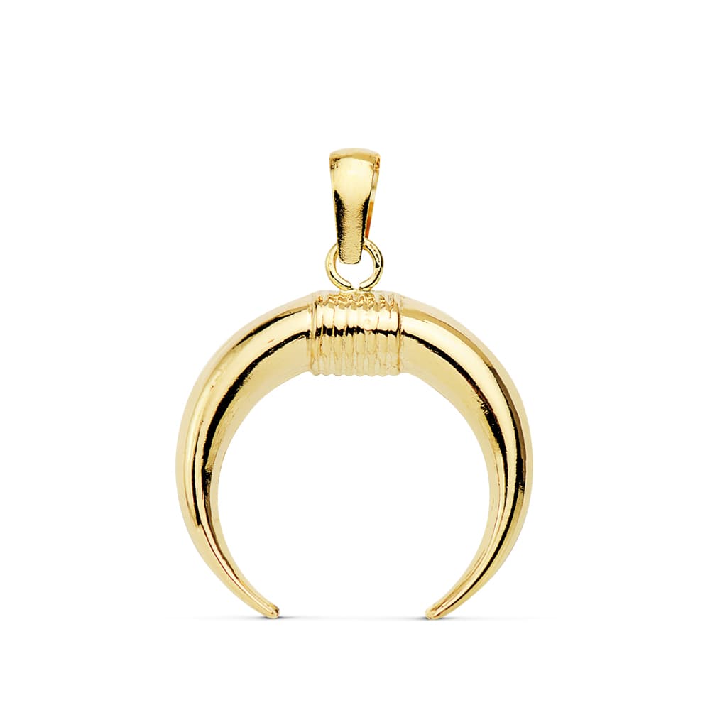 18K COLGANTE CUERNO 16X16 MM