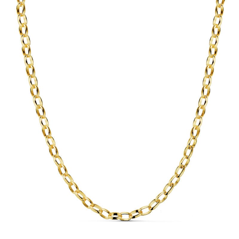 18K CADENA ROLO HUECA 45CM 4 MM