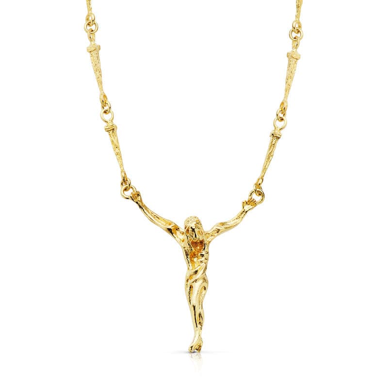 18K CRISTO DALI CADENA DE CLAVOS 50CM