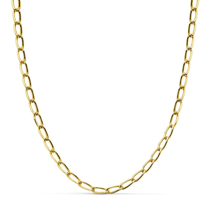18K CADENA BILBAO HUECA 4 MM -50CM