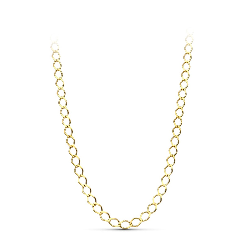18K CADENA MACIZA  ROMBO MACIZA 50CM