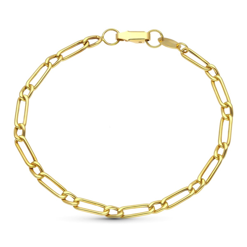 18K PULSERA ORO UNO POR UNO HUECA