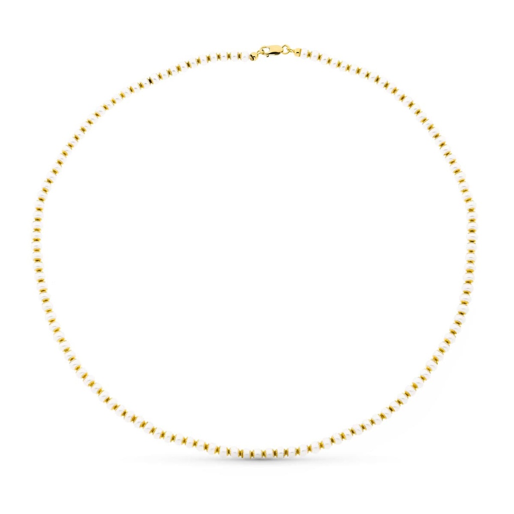18K COLLAR ORO AMARILLO PERLA 44CM