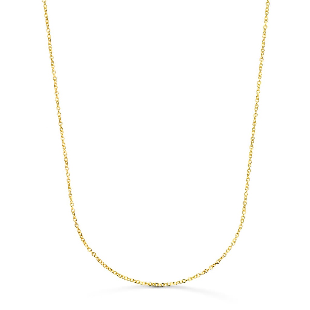 18K CADENA ORO AMARILLO FORZADA MACIZA ANCHO: 1.2MM LARGO: 40CM