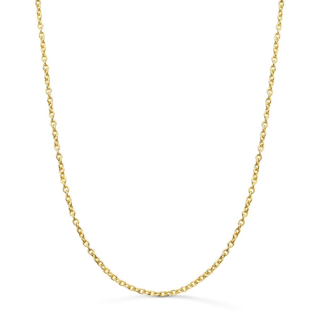 18K CADENA ORO AMARILLO FORZADA MACIZA ANCHO: 1.9MM LARGO: 50CM