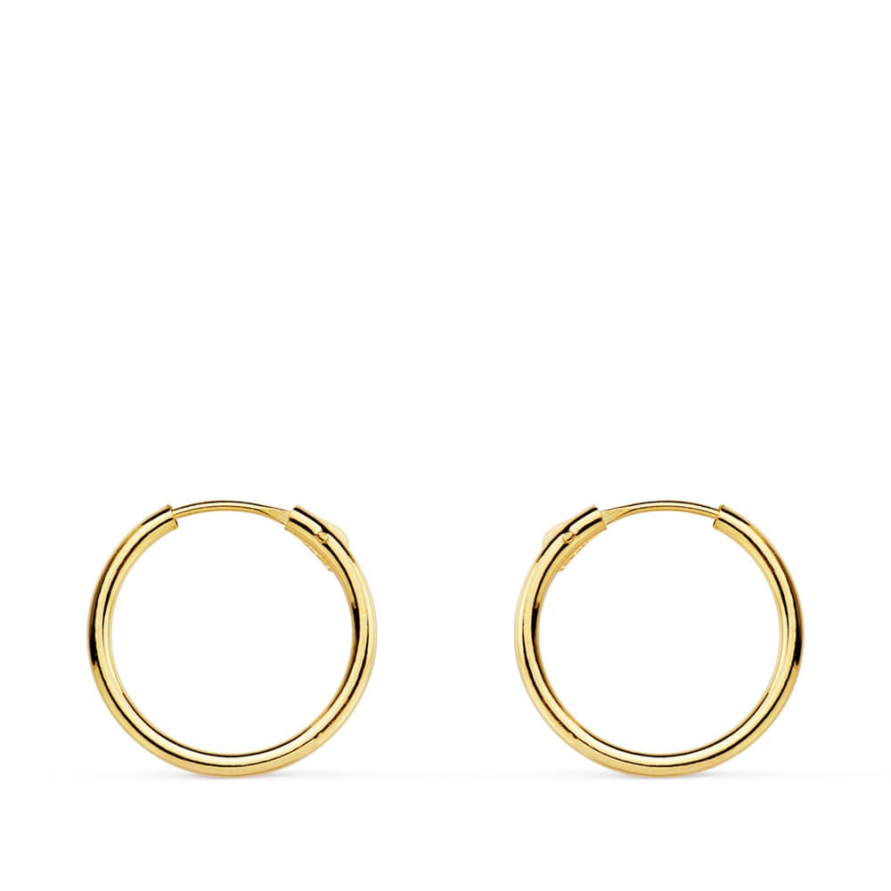 18K AROS ORO AMARILLO HUECOS REDONDOS 12X1.20 MM