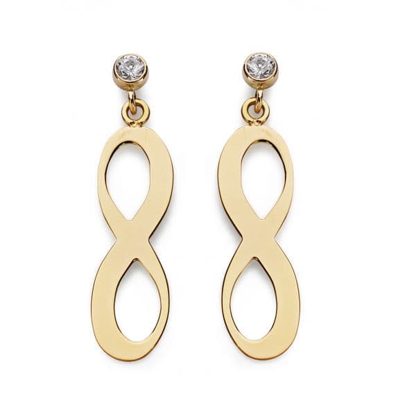 18K PENDIENTES INFINITY 20X6 MM