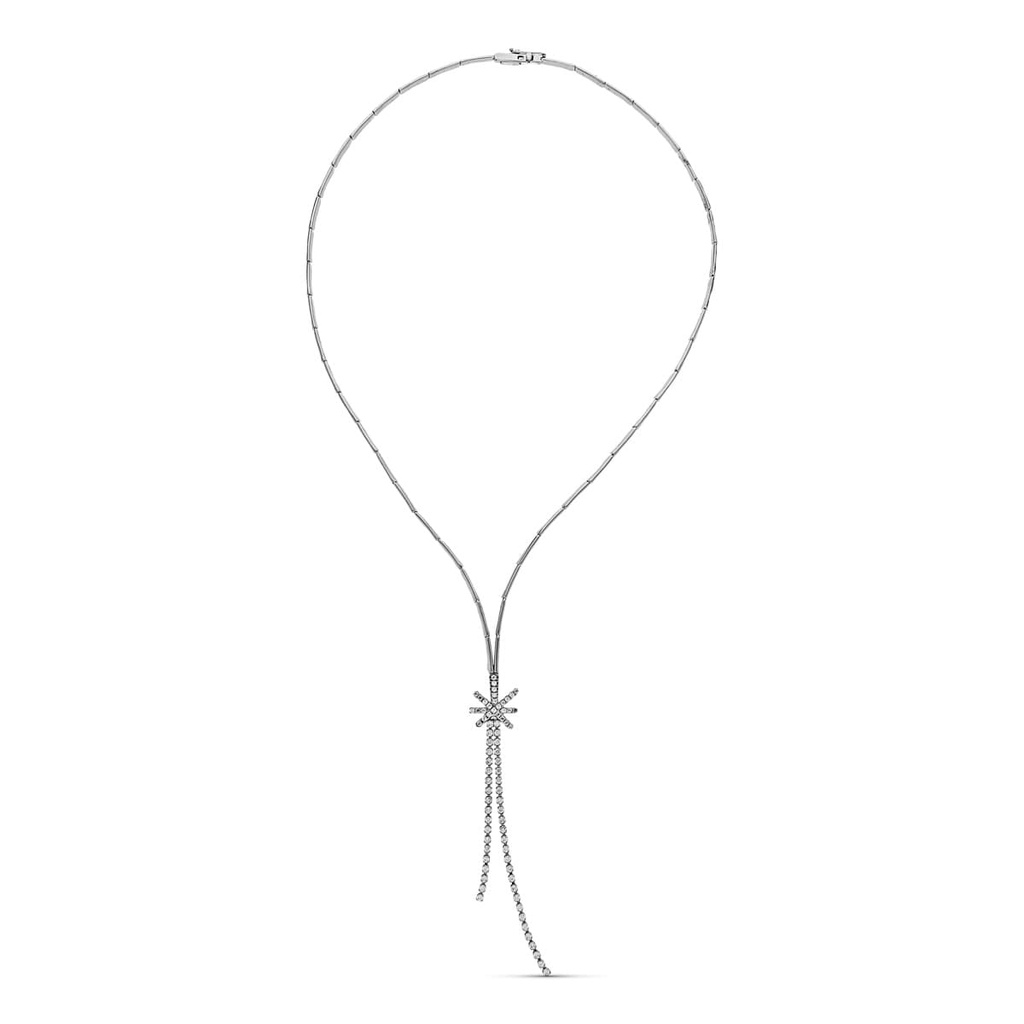 18K GARGANTILLA ORO BLANCO ESTRELLA CIRCONITAS