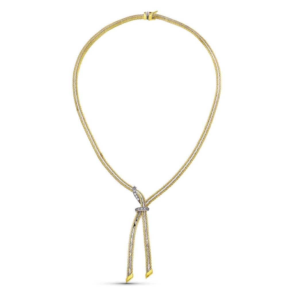 18K GARGANTILLA ORO BICOLOR CIRCONITAS