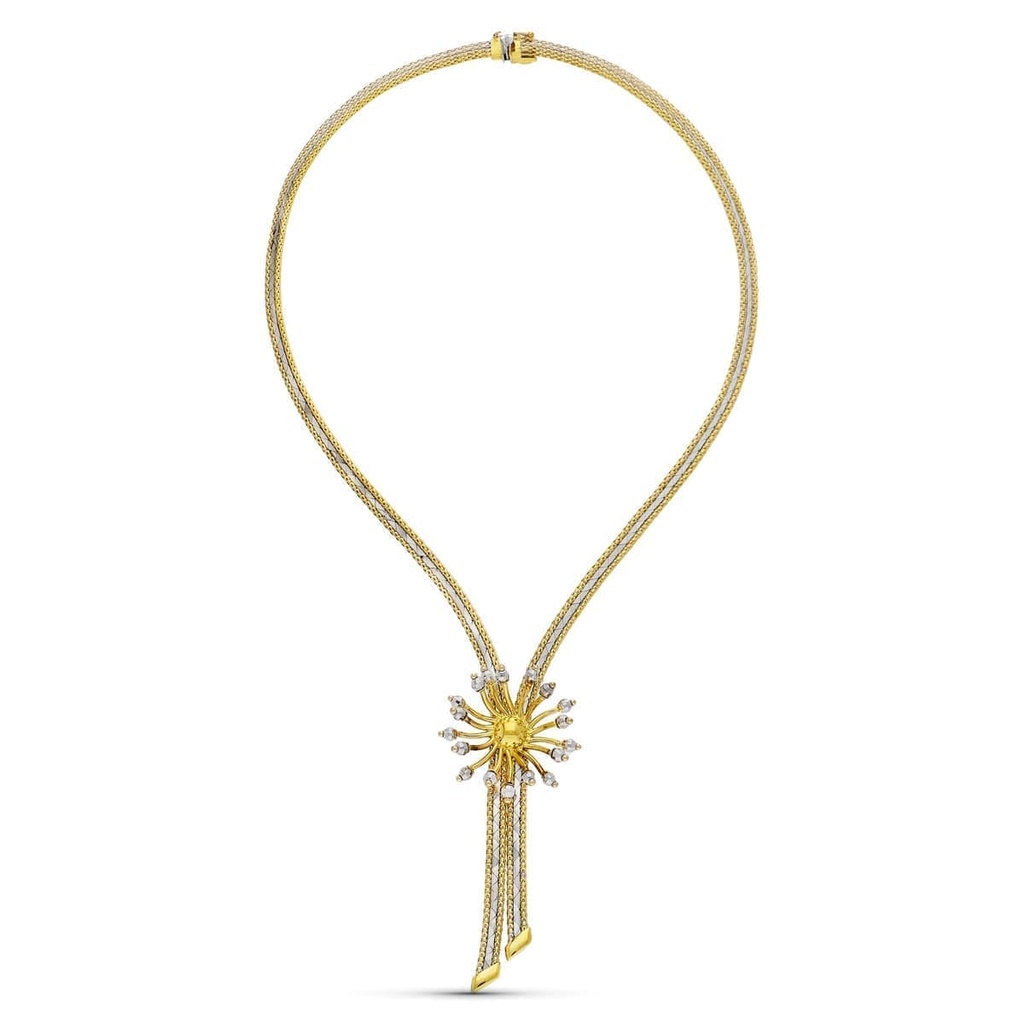 18K GARGANTILLA ORO BICOLOR MOTIVO