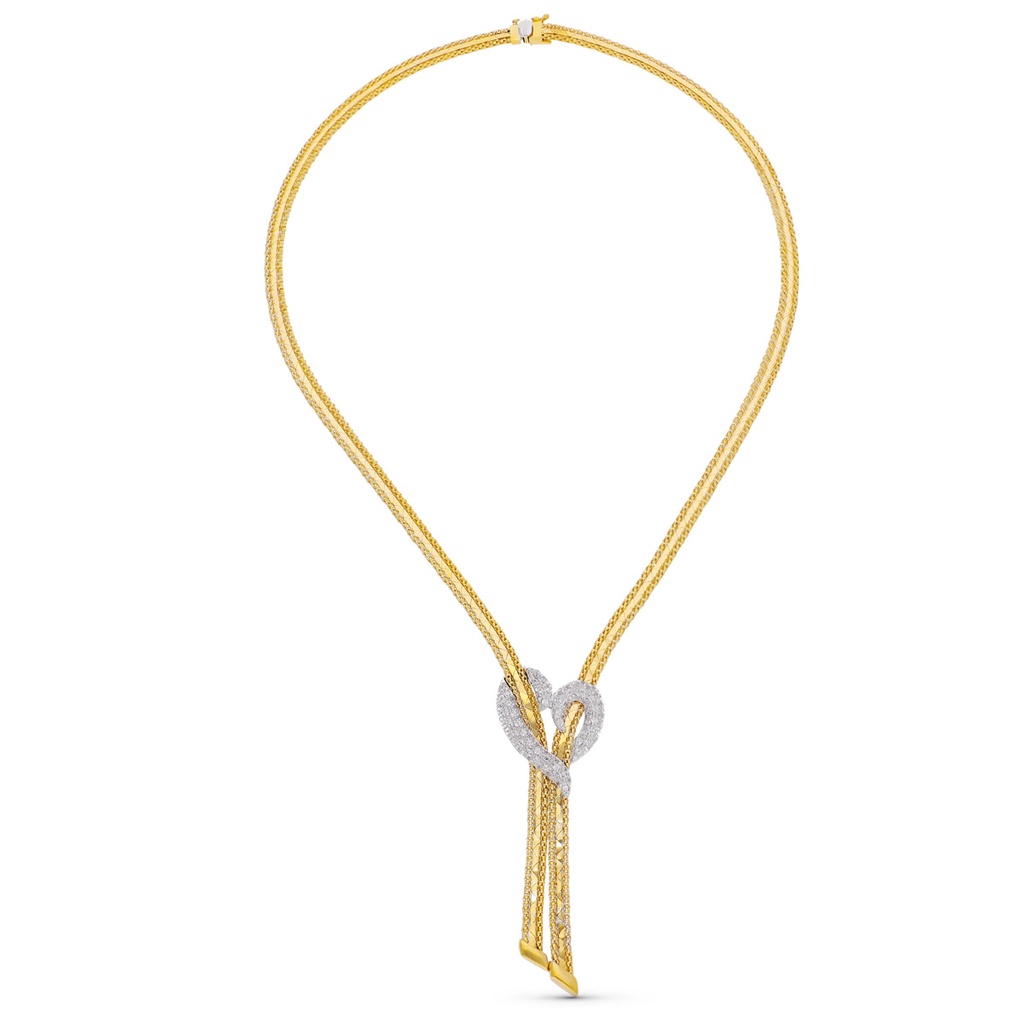 18K GARGANTILLA ORO BICOLOR CORAZON