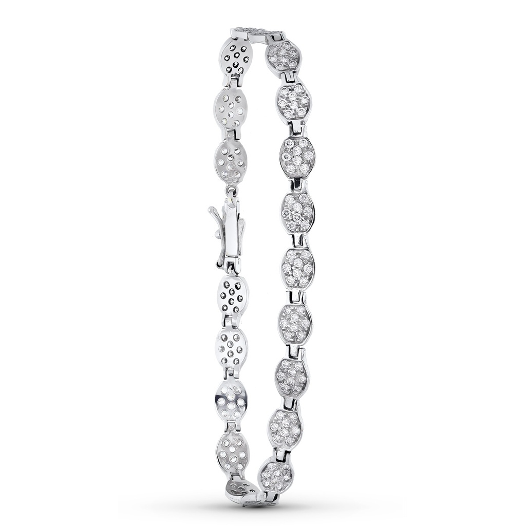 18K PULSERA ORO BLANCO CIRCONITAS